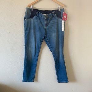 Maternity Inset Panel Jeggings - Isabel Maternity Medium Wash SIZE 14/32r